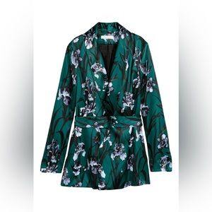 Floral Blazer with Belt